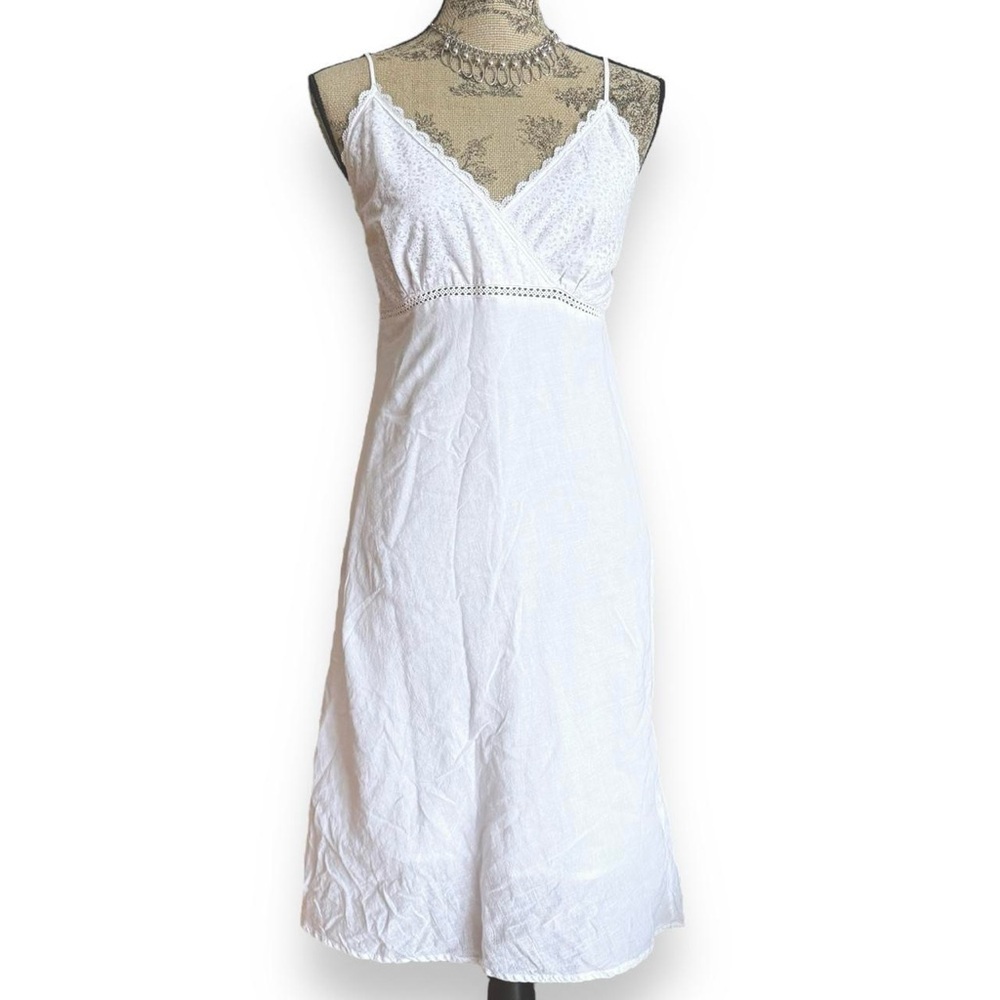 Chic White Lace-Accented Mini Dress
